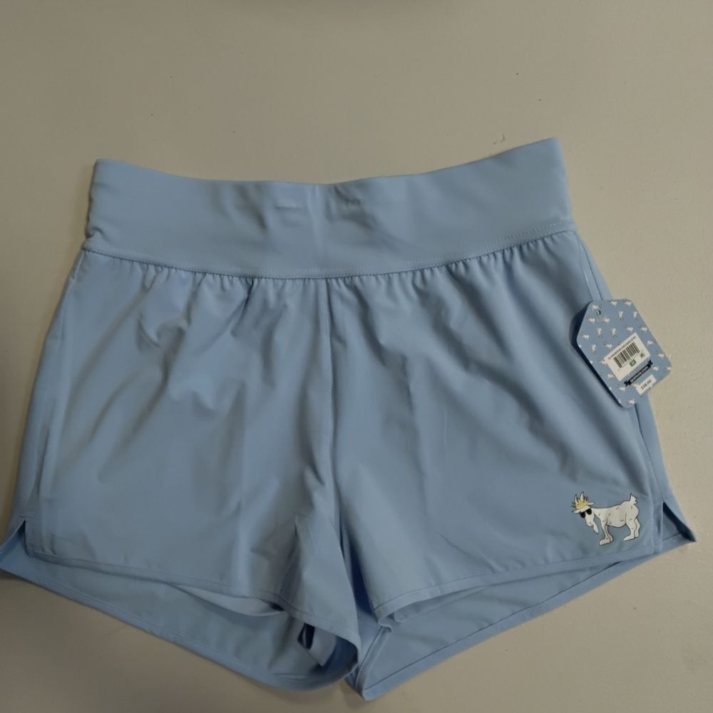 Goat USA Sky Blue Women's Athletic Shorts With Liner